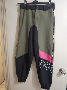 Oakley Olive & Black Active Bottoms with Pink Accent